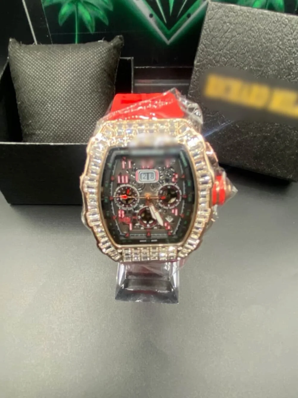 RM011 Chronograph Watch Diamond Case *Box Included*